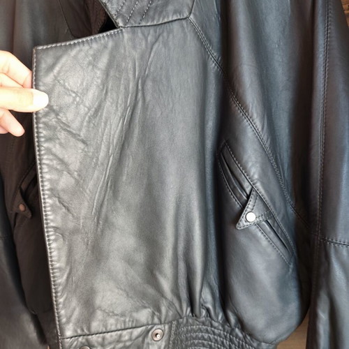Vintage Italian leather jacket like new, gray, sizes small and medium