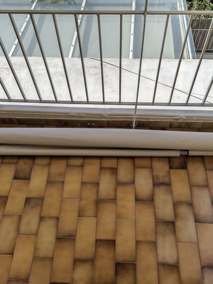 Waterproof awning fabric roll with mechanism, 220x180 cm