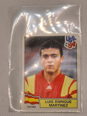 Panini World Cup USA'94 (Blue Back) Sticker 163 Luis Enrique like new