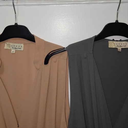 Lynne top gray and beige like new, size XXXL