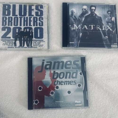 Classic Movie Soundtracks CD bundle used with Matrix, James Bond, Blues Brothers