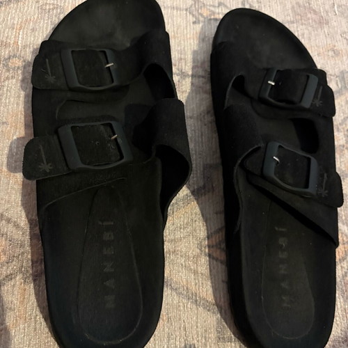 Manebì sandals like new, suede black, size 42