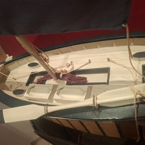 Handmade Wooden Decorative Boat Latin Sail used, like new