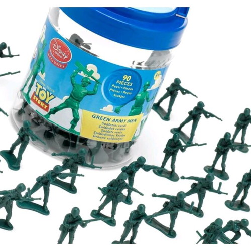 Toy Story Green Army Men Bucket like new