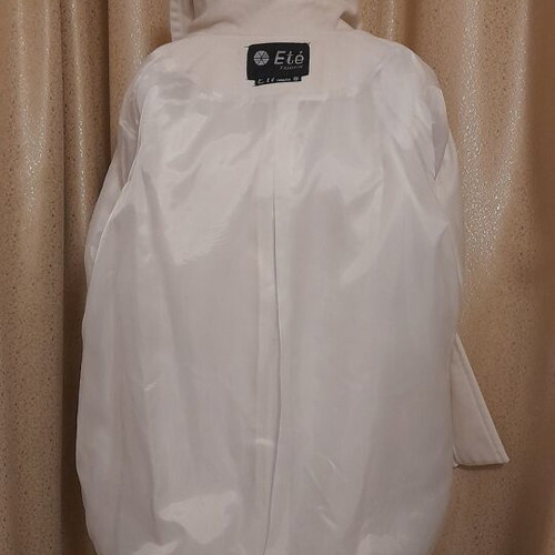 Été White Corduroy Half Coat like new, size XL