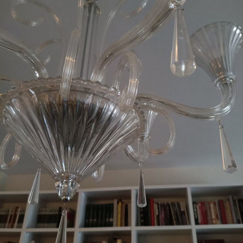 Ideal Lux chandeliers set of 2 made of hand-blown glass like new