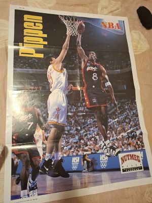 Scotty Pippen giant poster used, large 60×80