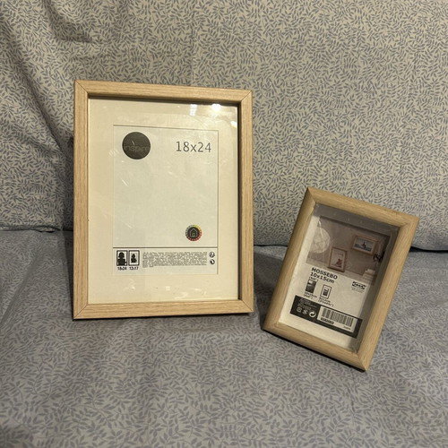 Wooden frames new, wall or table mount, set of two