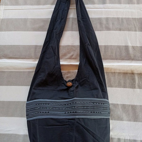 Cotton large crossbody shoulder bag new, handmade