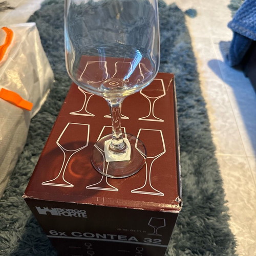 Borgonovo Italian glasses new, set of 6