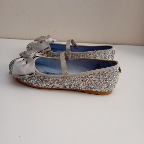 H&M ballerina shoes for girls size 33 like new, silver