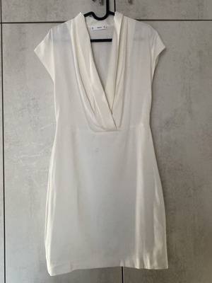 Mango white mini dress like new, size S