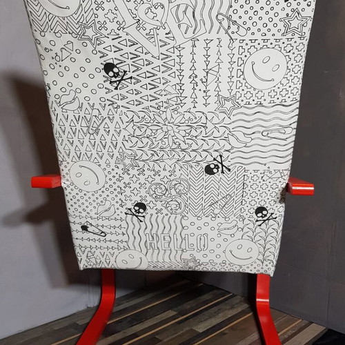 Relax chair custom made, hand renovated and painted