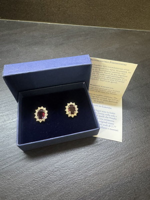 Earrings with Red Stones from Hollywood Collection, New
