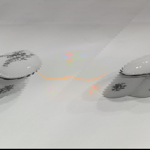 Vintage floral κουτάκι καρδιάς Lippelsdorf μεταχειρισμένο