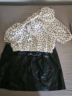 Polka Dot Top and Mini Skirt Zara Like New