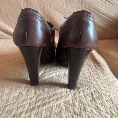 Women's heeled shoes like new, size 37, brown