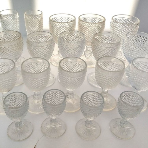 Special Glasses Set from Portugal, New, 53 Pieces Crystal and Glass