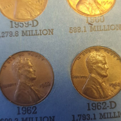 Lincoln Wheat Cents collection used 1951-1962D, 29 coins