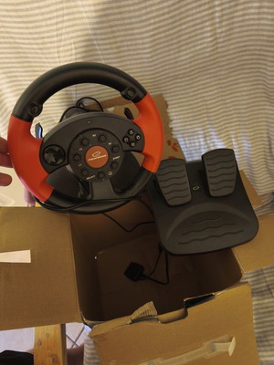 Steering wheel with pedals like new for PC