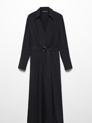 Mango long black dress like new, size S