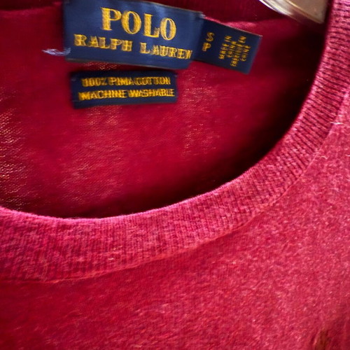 Polo Ralph Lauren sweater used, burgundy, size Small