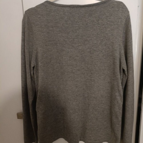 Women's knitted sweater gray like new, sizes L to XXL