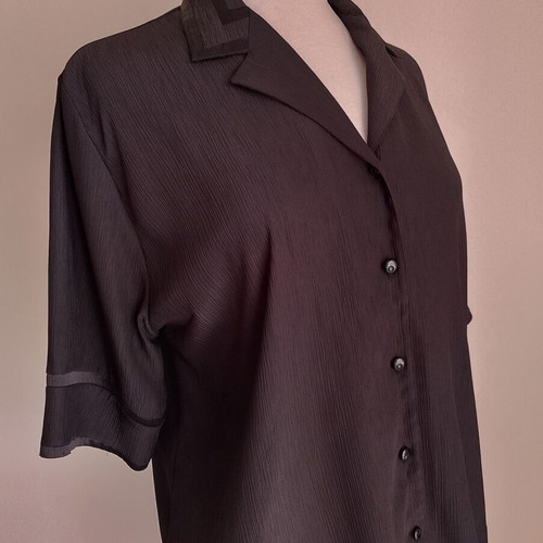 Silk women's black shirt used, size L