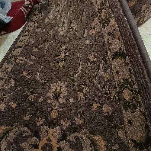Runner 0.65m dark brown, 80% acrylic 20% wool new