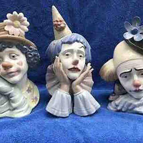 Lladro Melancholy clown bust used