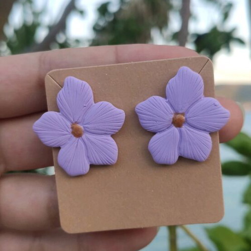 Polymer Clay Earrings New Lilac Color