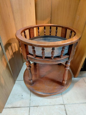 Solid Carved Antique Bar Table like new