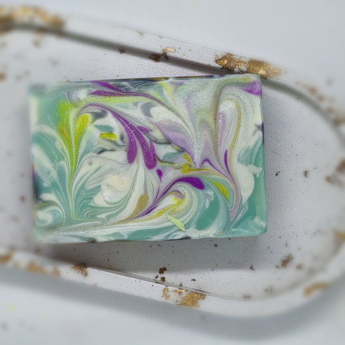 Handmade Botanical Lavender Swirl Decorative Aromatic Soap new