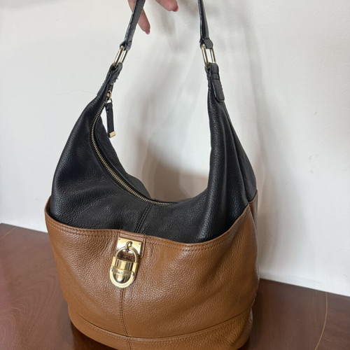 Calvin Klein shoulder bag natural leather
