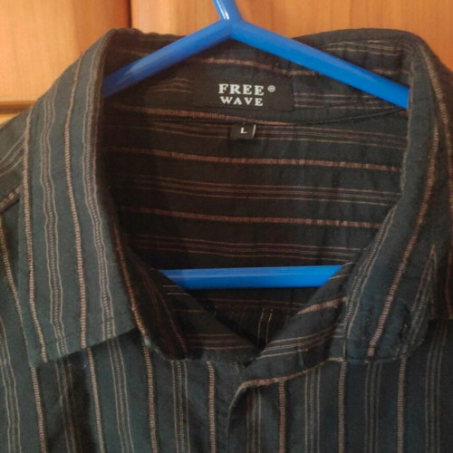 Free Wave men's shirt used, size L, black and brown