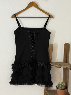 Rinascimento Y2K goth corset dress S/M like new, black