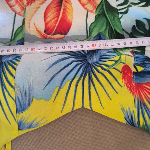 Yellow Skort Jumpsuit Small Tropical Print Like New