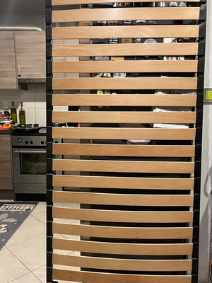 Single Orthopedic Bed Frame 90x190cm like new with beech slats and steel