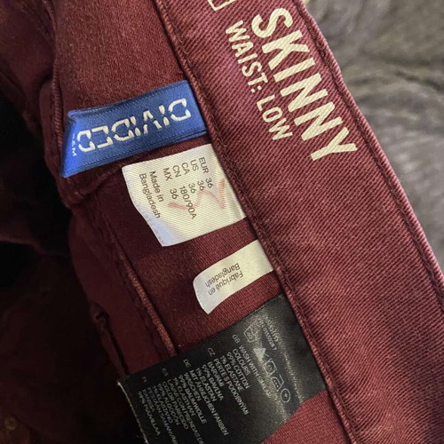 Men's Skinny Pants H&M like new, burgundy, size M