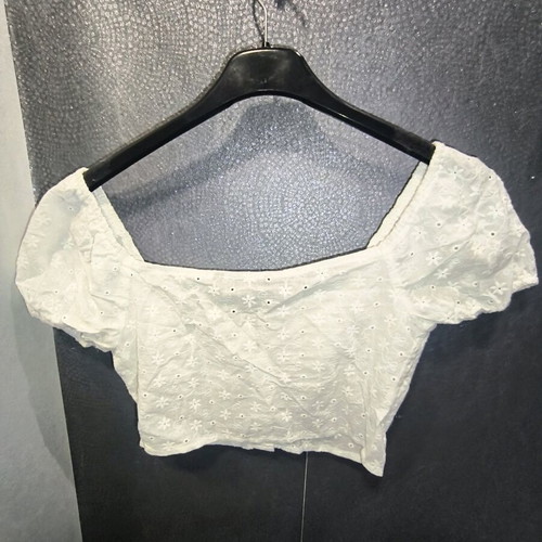 Crop top white Broderie Anglaise Shein new, size XS