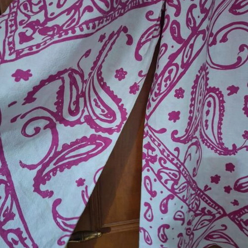 Zip Culotte made of 100% cotton like new, white and pink