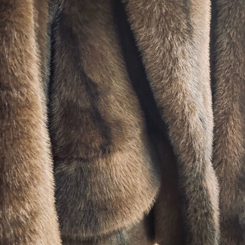 Zara oversized eco fur brown new