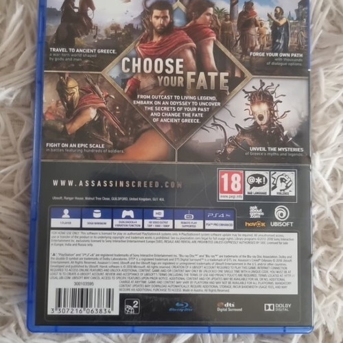 Assasins Creed Oddysey PlayStation 4 (PS4) like new