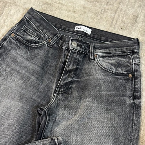 Zara flared bootcut high waist pants gray black size S like new