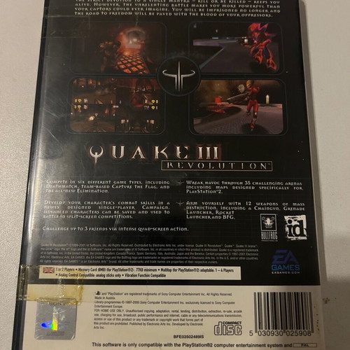 Ps2 Quake 3 CIB like new