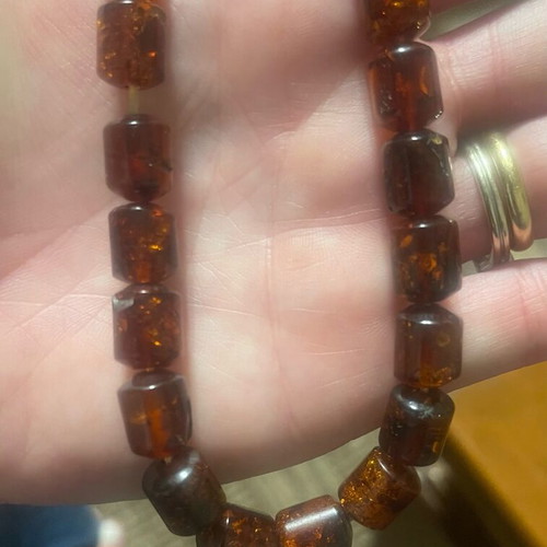 Amber worry beads like new with 23 beads