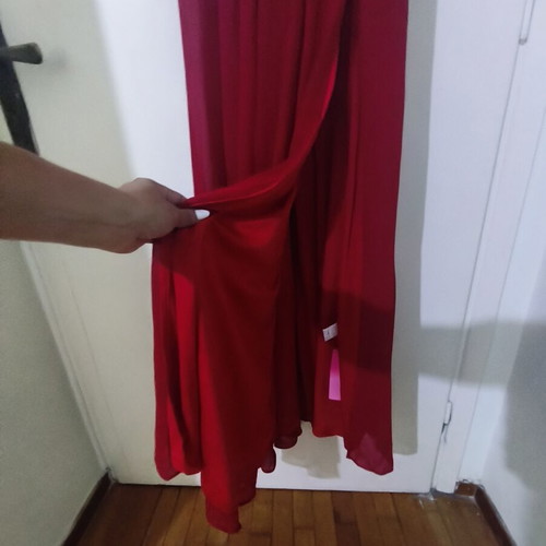 Shein Red Maxi Dress with Lace Size XS New