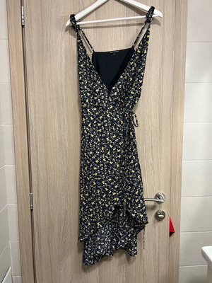 Funky Buddha midi dress like new, black with slit