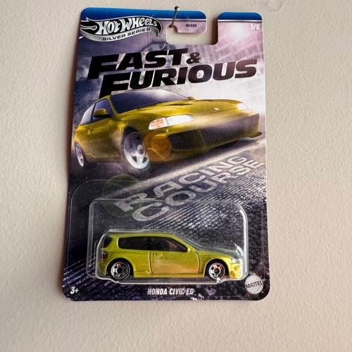 Hot Wheels Honda Civic EG Silver Series Fast & Furious 1/5 new