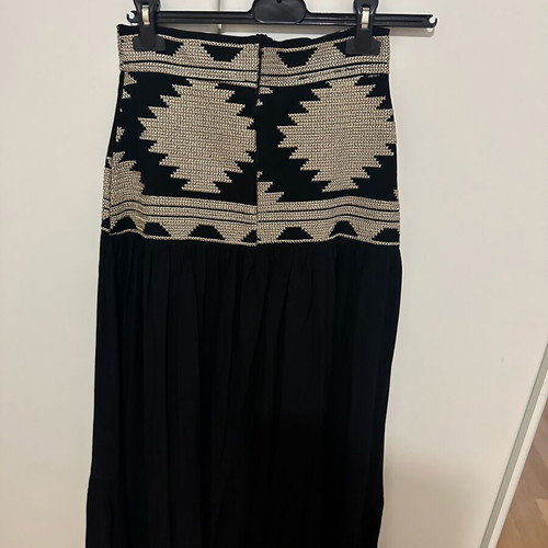 Anna Samouka set skirt with crop black cotton embroidered, like new